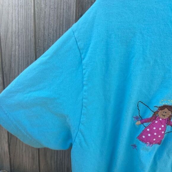 Top Stitch by Morning Sun t-shirt short sleeve large angels - Picture 3 of 7